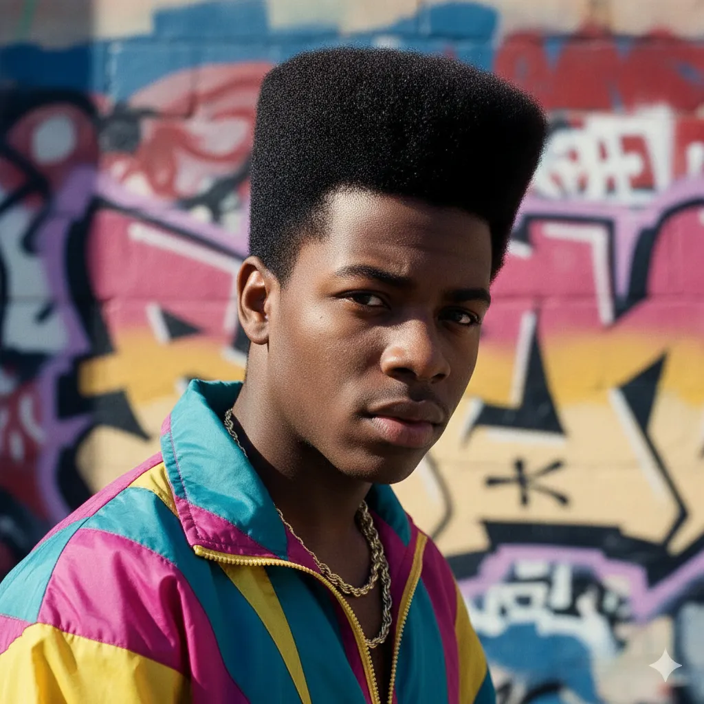 80s Hi Top Fade Hip Hop Style