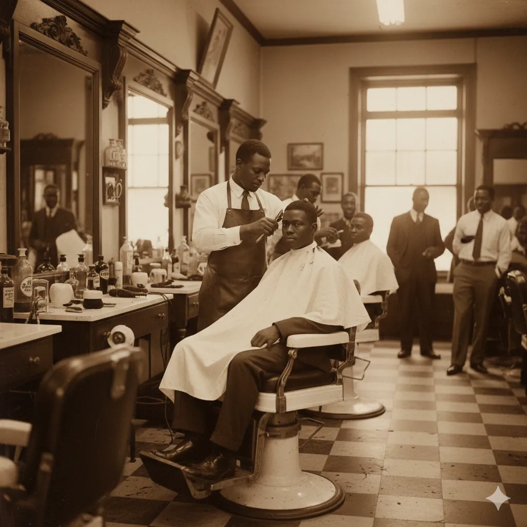 Historic Black Barbershop 1920s