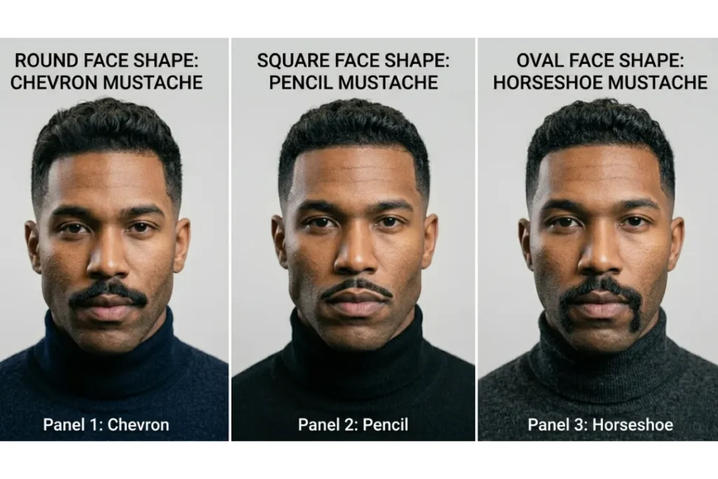 Low Fade Mustache Face Shape Guide 1024x683