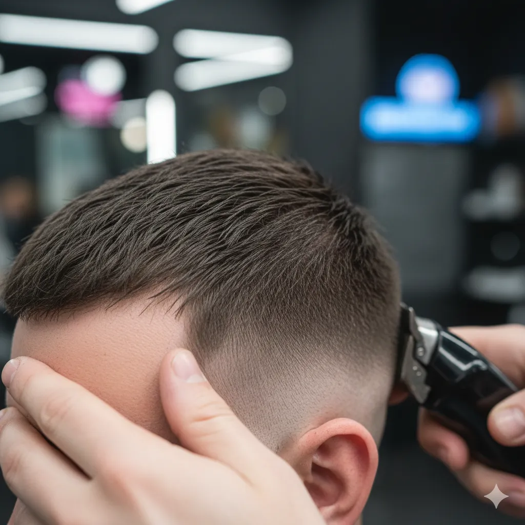 Modern Skin Fade Close Up Detail