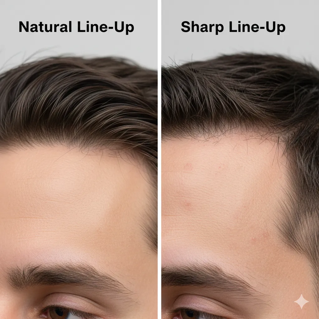 Natural Vs Sharp Hairline Comparison